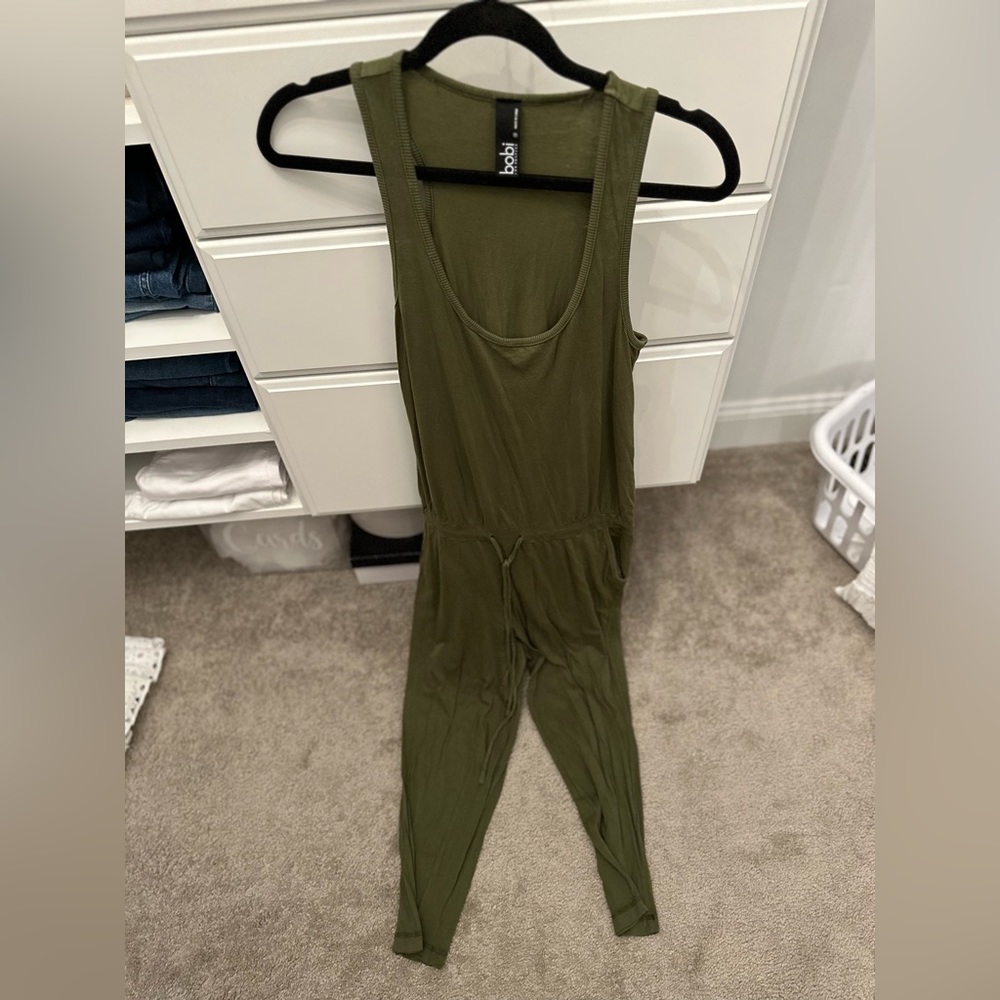 Green jogger jumpsuit